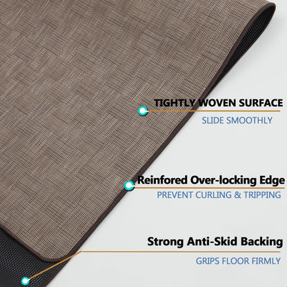 RccugmatS Chair Mat for Hardwood & Tile Floor, 36" x 48" Heavy Duty Office Chair Mat for Rolling Chairs, Anti Slip, Non-Curve, Floor Protector for Home Office, Brown Square