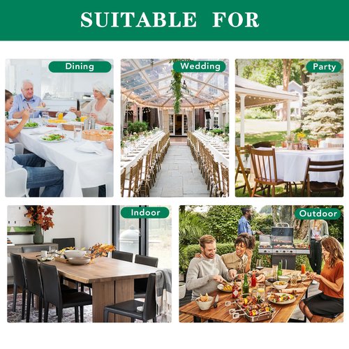 Biscaynebay Textured Fabric Round Tablecloths 60", Black Table Cloth Water Resistant Small Circle Folding Table Covers Linen Washable for Dining, Kitchen, Wedding and Parties etc