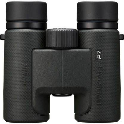 Nikon PROSTAFF P7 10x30 Binoculars Waterproof Fogproof Compact Bundle with LED Flashlight + ProStaff Suspender Harness Binocular Strap + Cleaning kit + Pro Sling Backpack + Floating Strap