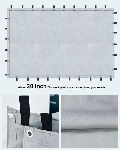 FoundGo Canvas Tarp 10x24ft Heavy Duty Waterproof Tarps with Grommets, UV Resistant, 22 Mil Tarpaulin,14 oz Durable Cloth Covers for Car, Roof, Boat, Camp, Canopy, Woodpile with Loops & Ropes-Grey