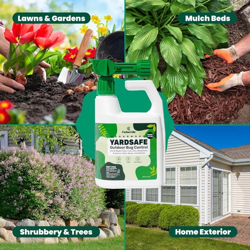 Cedarcide YardSafe | Natural Mosquito, Tick & Flea Repellent | Family & Pet-Safe | Eco-Friendly | 1 Quart (32 Oz.)