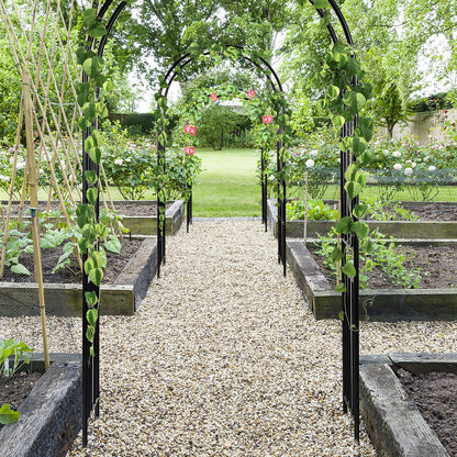 S AFSTAR Metal Garden Arch, 7.2ft/86 Outdoor Arbor for Various Climbing Plant Flower, Arch Trellis for Wedding Garden Bridal Party Festival Decoration, Easy-to-Assemble
