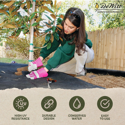 Dewitt SBLT4300 Sunbelt Woven Weed Barrier Landscape Fabric Ground Cover, 4-Foot Width x 300 Feet (4 Pack)