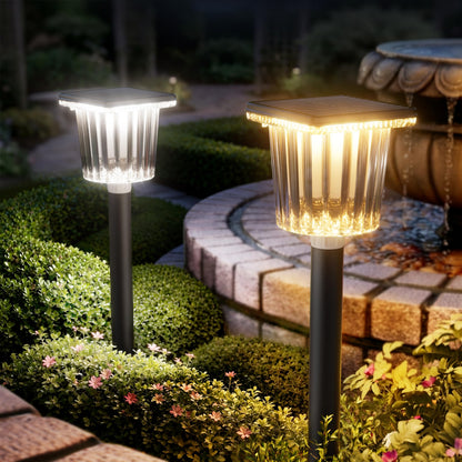 12-Pack Super Bright Solar Pathway Lights Outdoor Powered,Adjustable Warm&Cool White,Waterproof IP65 Solar Garden Decor Landscape Lighting Outside for Front Yard/Patio/Walkway/Driveway/Lawn/Path Light