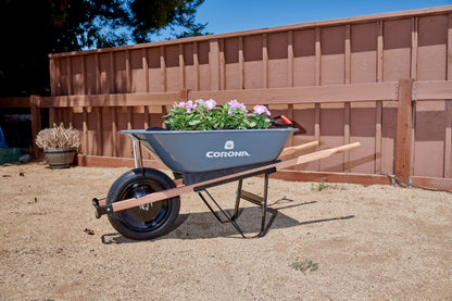 Corona Tools Wheelbarrow in a Box – 5 Cubic Foot Heavy Duty Garden Cart with 15” Flat-Free Tire for Gardening, Planting & Outdoor Use