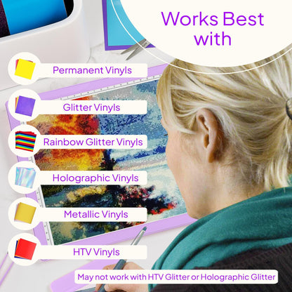 iVyne Corded Light Pad for Weeding Vinyl - A4 Light Box for Drawing - Light Board for Tracing - Light Box for Diamond Painting, Weeding Vinyl, Sketching, Tracing (Purple)