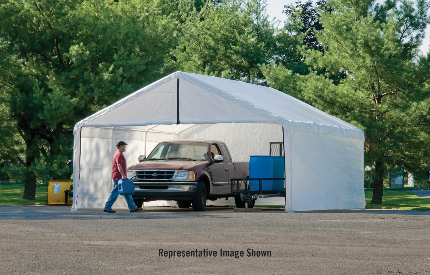 ShelterLogic SuperMax™ 18 x 40 x 11 ft White Canopy Enclosure Kit (Fr Rated - Frame And Canopy Sold Separately)