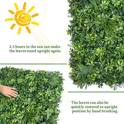 ODTORY Artificial Greenery Wall Panels: 40"x 120" (33.5 sqft) Faux Grass Wall Backdrop Boxwood Ivy Privacy Screen with UV Protection,Fake Hedge Fence for Outdoor,Indoor,Garden,Backyard and Home Decor
