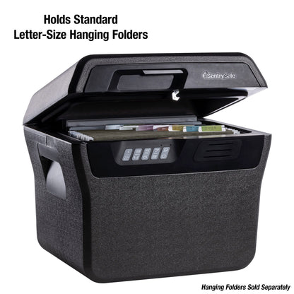 SentrySafe Charcoal Gray Waterproof and Fireproof Safe, Lock Box with Keypad for Documents and Hanging File Folders, Exterior: 14.1 x 16.6 x 13.8 Inches, ‎FHW40300