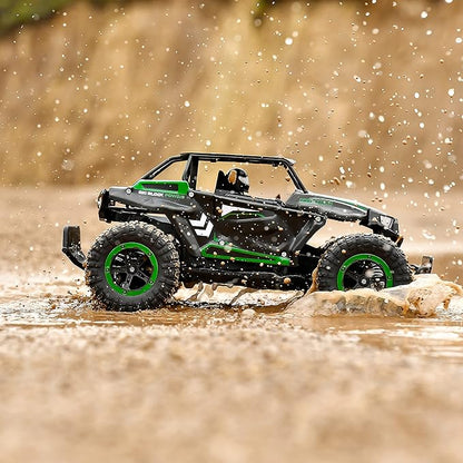 BEZGAR TB142 Remote Control Car - 1:14 Scale RC Cars 20 Km/h 2WD All-Terrains Electric Off-Road Vehicle Truck Crawler Toy with Two Rechargeable Batteries for Boys Kids and Adults