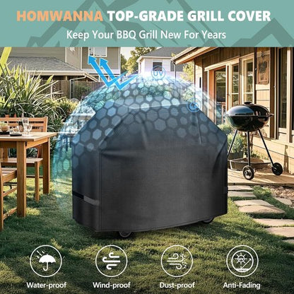 Grill Cover 40 Inch - Heavy Duty Waterproof BBQ Cover for Weber, Dyna-Glo, Char-Broil & More