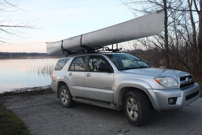 Suspenz Kayak Roof Rack with Tie Down Straps, EZ Roller V-Rack Car Top Carrier Mount for Kayak Canoe SUP (44-0166)