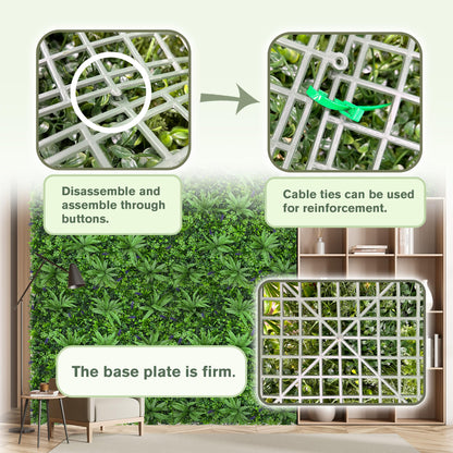 DOPGIB Greenery Grass Wall Boxwood Plant Panels: 20"x20"(16P) with UV Resistant Leaves Artificial Ivy Privacy Hedge Fence Screen for Backdrop,Garden and Indoor Outdoor Plant Wall&Fence Covering