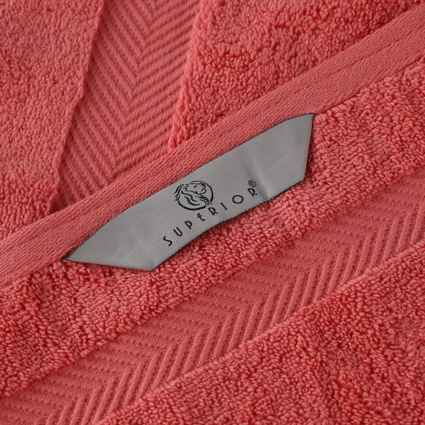 Superior Zero Twist | 100% Cotton Bathroom Towels Set - Super Soft & Absorbent | 6-Piece Coral Collection