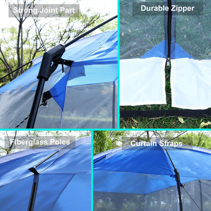ALPHA CAMP 13 x 9 Ft Screen Tent Screen House Room Camping Tent Outdoor Mesh Net Wall Camping Canopy Sun Shade Tent Shelter Gazebos for Backyard Patios Outdoor Beach Camping Hiking Parties Activities