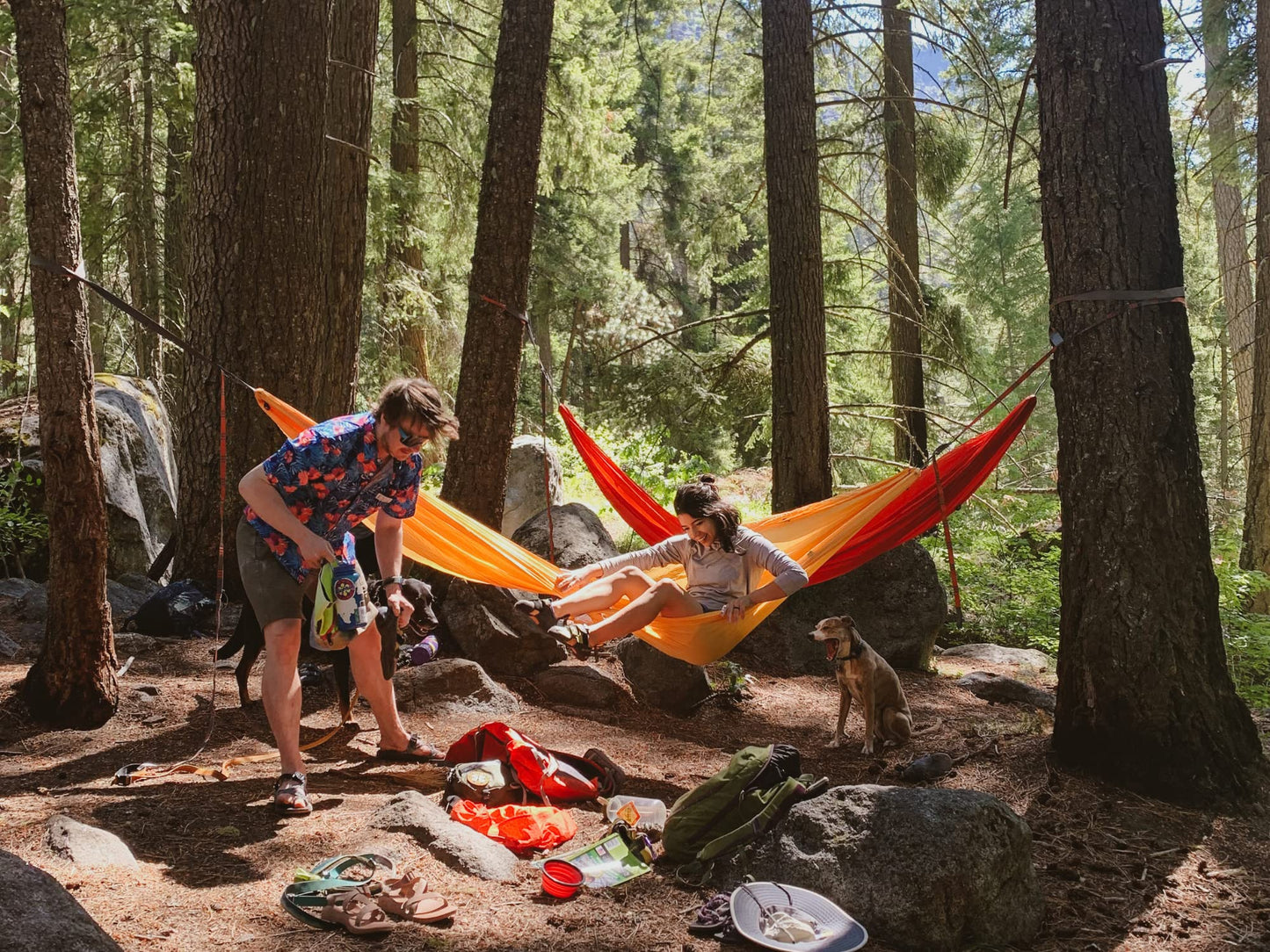 Kammok: Roo Double Hammock +Python 10' Bundle | Our Bestselling Hammock & Tree Friendly Straps | 100% Recycled Water Resistant Ripstop Fabric | Lifetime Adventure Grade Warranty, Midnight Blue