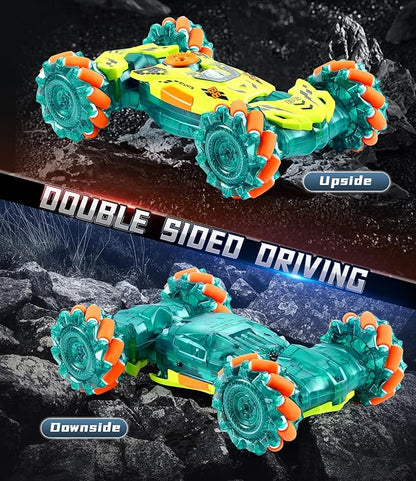 A ALPHA Gesture Remote Control Car RC Stunt Car with 360° Flips 2.4GHz 4WD Remote Control Toy with Lights Music Birthday Xmas Gift for Boys 5 6 7 8-12 Year Old