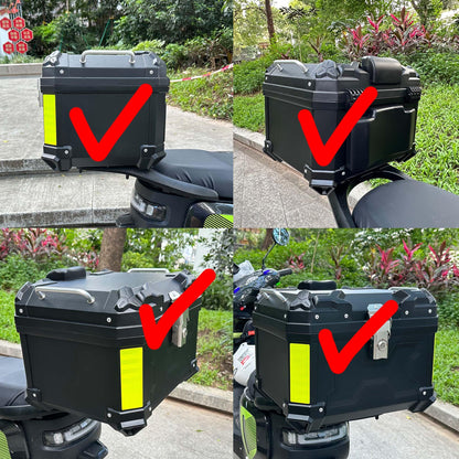 Kosoley Motorcycle Top Case 57L Trunk Tail Box Bag Aluminum alloy handle with Leather Lining Anti-Theft with Lock & Back Cushion Waterproof Dustproof Easy Installation with Universal Bracket Black