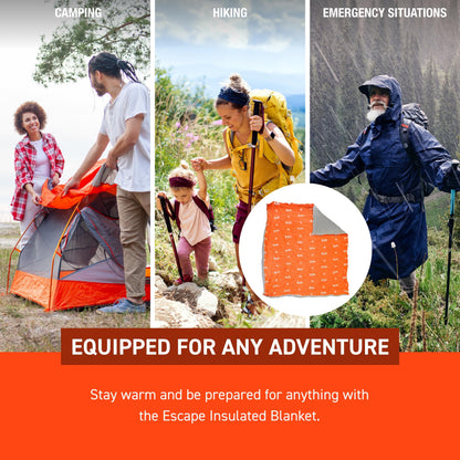S.O.L. Survive Outdoors Longer SOL Escape Insulated Blanket - Primaloft Adventure Blanket - Durable & Water-Resistant - Reflects Up to 70% Body Heat - Outdoor Survival Gear - Camping Essentials