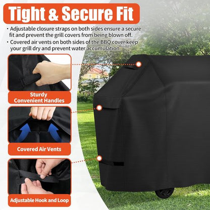 iCOVER BBQ Grill Cover - 70 Inch Heavy Duty Waterproof & UV-Resistant | Fits Weber, Char-Broil, Nexgrill