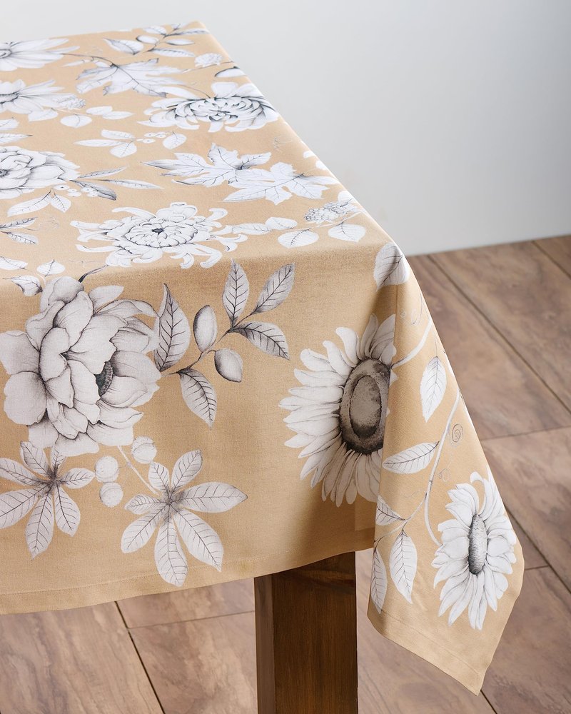 Maison d' Hermine Table Cloth Square Table 100% Cotton 60 x 60 Inches Fall Tablecloth Reusable Everyday Use for Thanksgiving Christmas Decorations Dining Farmhouse Party (Pretty Autumn)