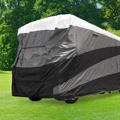 Camco ULTRAGuard Supreme RV Cover - Fits 37-40ft Class A Campers - Shelter Your RV from The Elements - Near Custom Fit Camper Cover Features Covered Air Vents & Rear Cinching Straps (56108)