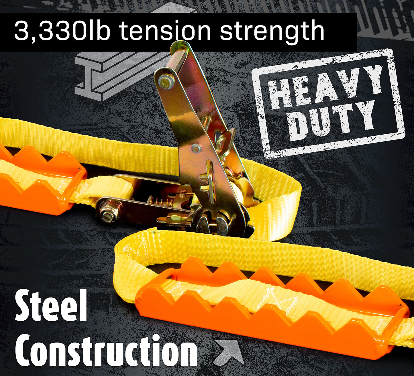Metal Gripper Tire Chains Strap - New Version of Traction Boards Offroad Snow Chains - Compact Tool Kit Replaces Recovery Boards & Tire Chain - For Stuck Tires in Ice Mud Sand Snow - Car SUV Truck ATV
