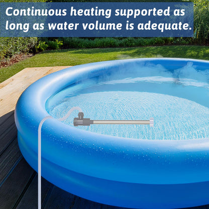 XCLBTFDC 1500W Submersible Water Heater Portable Electric Pool and Hot Tub Immersion Water Heater with Temp Control, WiFi Timer for Bathtub, Spa, Swimming pool, above ground pool and Inflatable Pool