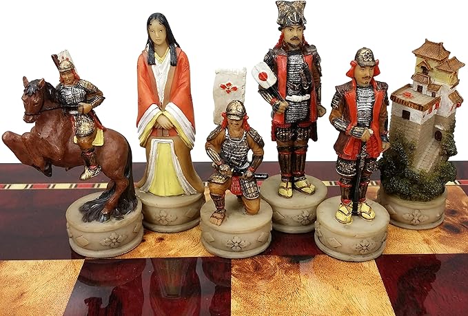 Japanese Samurai Warrior Set of Chess Men Pieces - NO Board