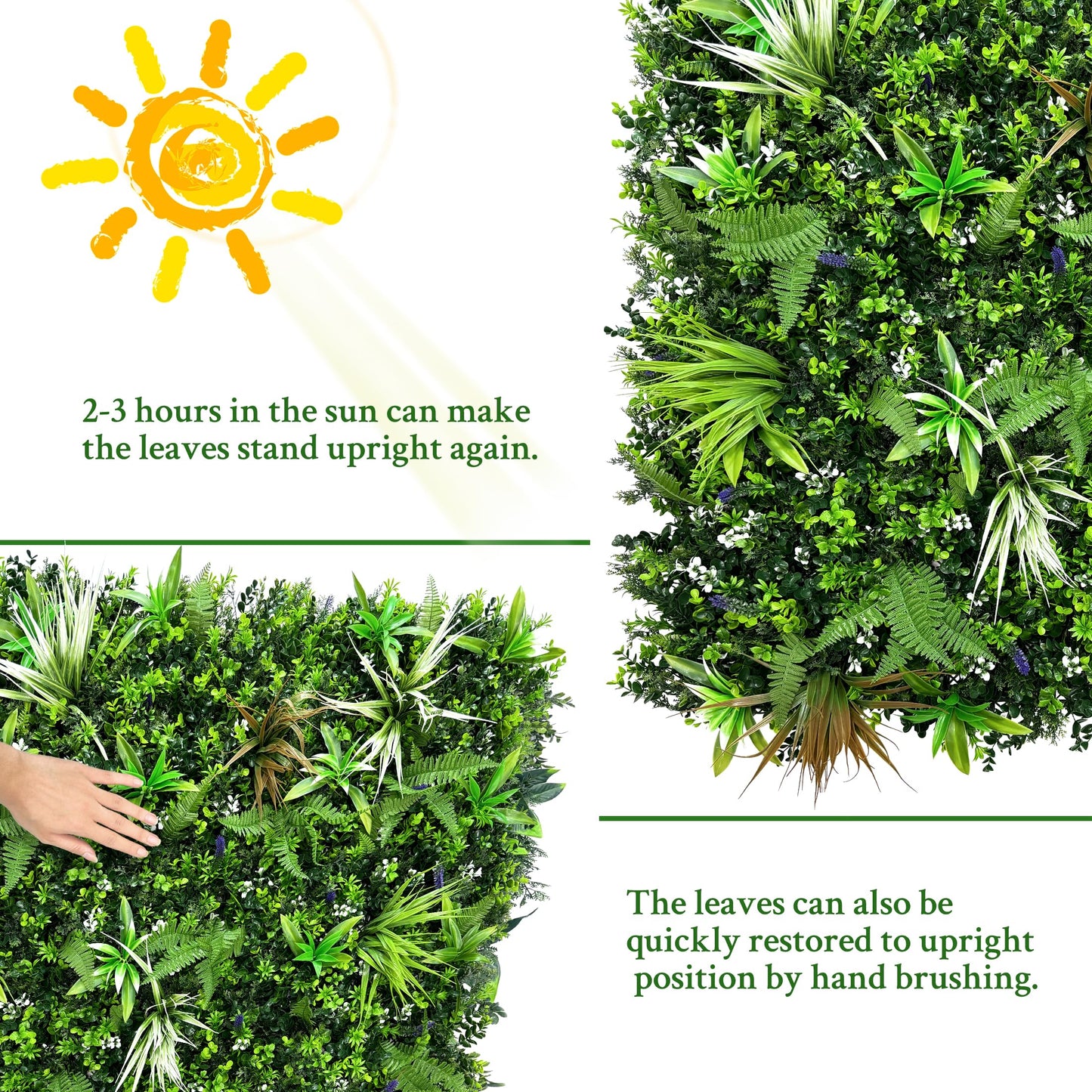 ODTORY Artificial Boxwood Topiary Hedges Panels: 20'' x 20'' 12P UV-Protected Privacy Faux Grass Backdrop Fence Screen for Patio, Balcony, Garden, Backyard Indoor Outdoor Green Wall Decor
