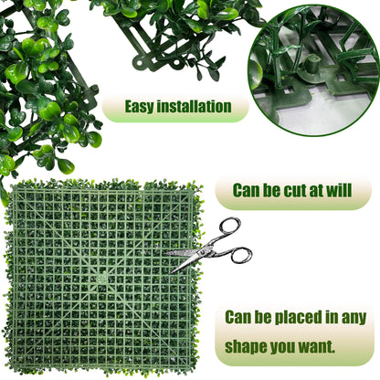 DOPGIB Artificial Ivy Privacy Fence Screen,128"x 48" (43 SQFT) UV-Anti Faux Boxwood Roll Grass Wall Panels for Patio Balcony Privacy, Garden, Backyard Greenery Wall Backdrop Decor