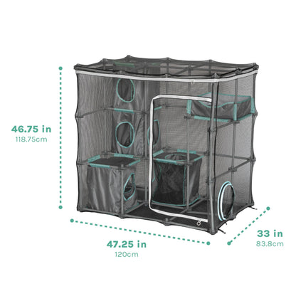 Kitty City Outdoor Catio Furniture and Play Kits for Cats, Outdoor Mega Kit