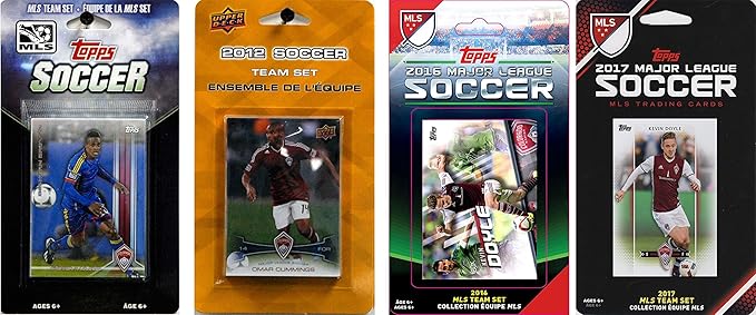 C&ampI Collectables MLS Colorado Rapids Men's 4 Different Licensed Trading Card Team Sets White
