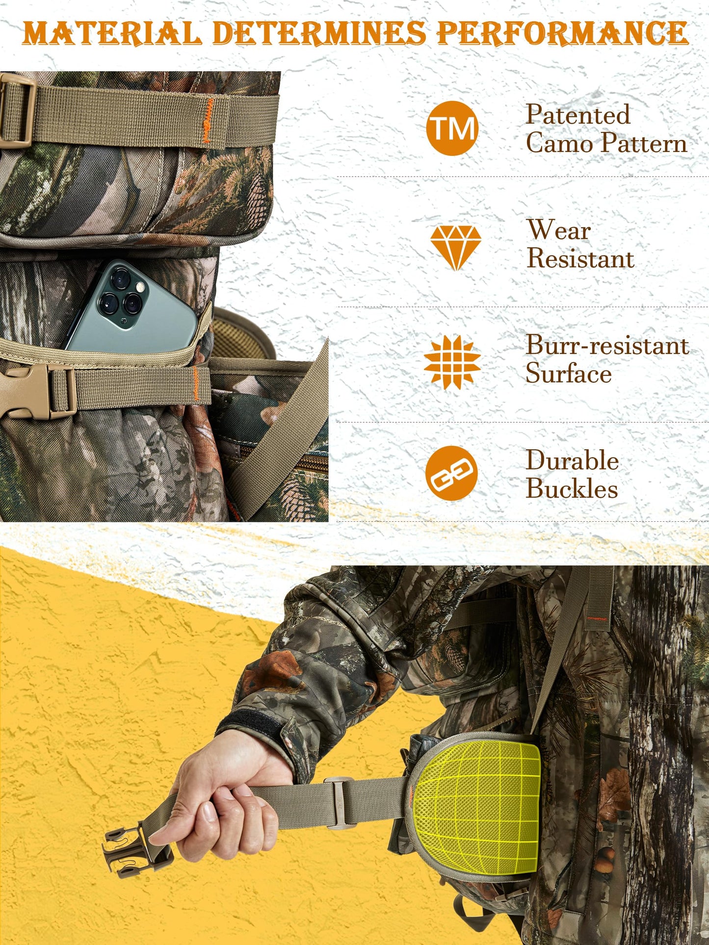 NEW VIEW 60L Hunting Backpacks & Hand Muff for Hunting