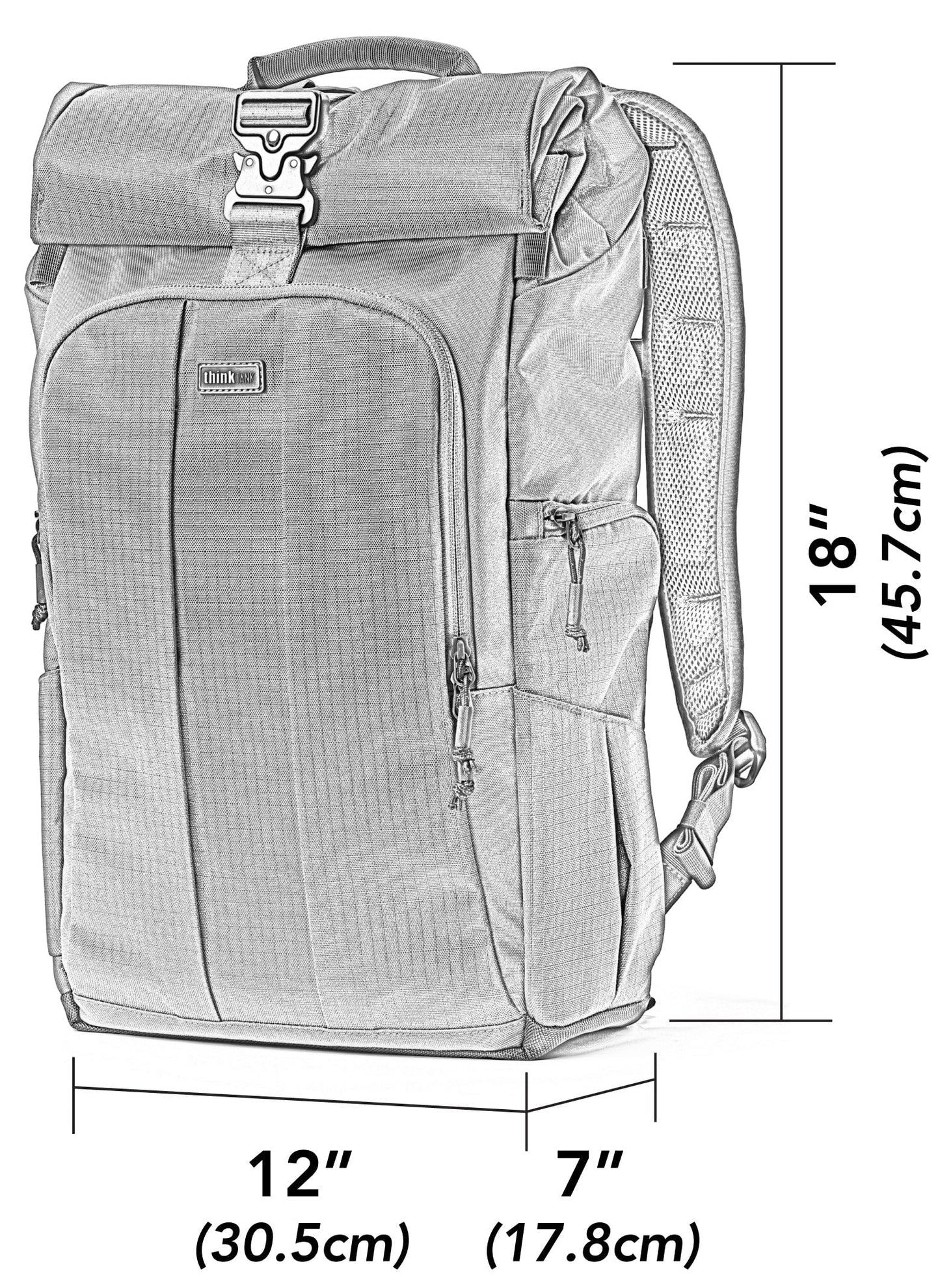 Think Tank FocusPoint 30L RollTop Camera Backpack - Golden Hour: Expandable Travel & Camera Backpack with Laptop Sleeve, Quick Side and Back Access, Rain Cover – Versatile Photography & Travel Bag