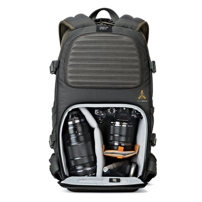 Lowepro LP37014-PWW, Flipside Trek BP 250 AW Backpack for Camera with ActiveZone Suspension System, Tablet Compartment, Grey/Dark Green