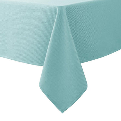 Biscaynebay Textured Fabric Tablecloths 90x132 Inches Rectangular, Navy Water Resistant Tablecloths for Dining, Kitchen, Wedding and Parties etc. Machine Washable