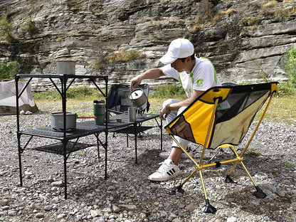 iClimb 2 Extendable Folding Table and 1 Pack Connecting Plates and 1 Lantern Hanger Bundle, Ultralight Compact for Many People Camping Backpacking Beach Concert BBQ Party