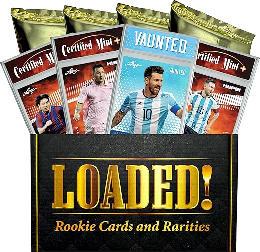LOADED! All Lionel Messi Soccer Collector's Box: 4 Certified Mint+ Special Edition Cards - Leaf HYPE! &amp Vaunted Only 5000 Made - Inter Miami Barcelona PSG Argentina