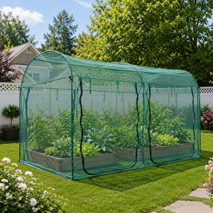 Poray Large Tunnel 10FTx6FT Plant Netting Cover, 6FT Tall Crop Cage Tomato Netting,Pest Guard Cover for Vegetables &Fruits,Durable Gardening Net for Plant and Animal