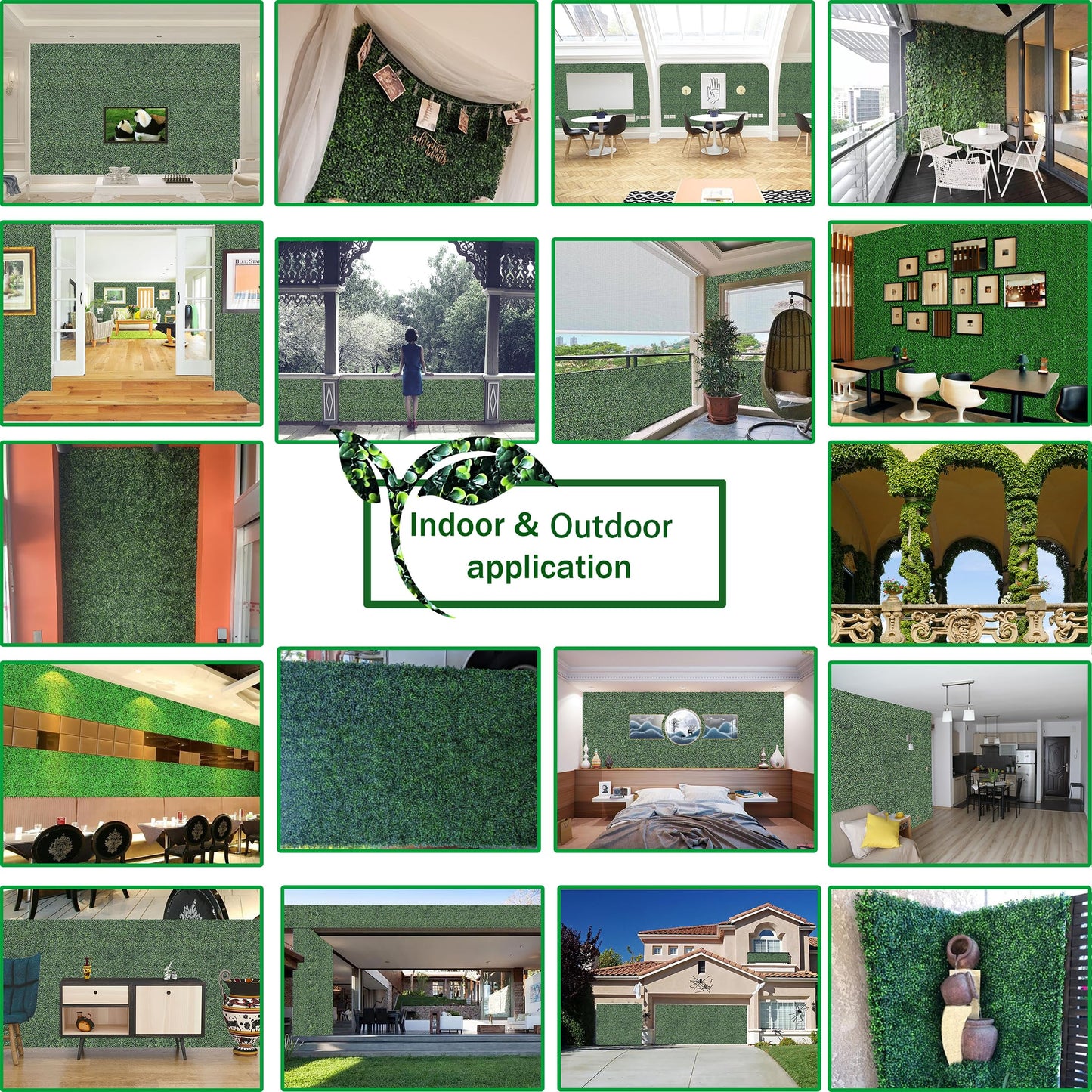 ODTORY Artificial Ivy Privacy Fence Wall Screen,40X120 in(33.5 sqft) UV-Anti Faux Boxwood Roll Panels Greenery Backdrop Ivy Vine Leaf Hedges Fence Panels for Indoor Outdoor Green Wall Decor