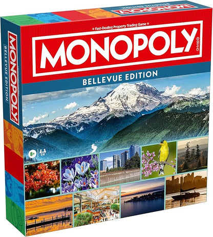 Monopoly Board Game – Bellevue WA Edition: 2-6 Players Family Board Games for Kids and Adults Board Games for Kids 8 and Up Great for Game Night