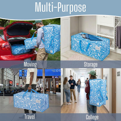 VENO Heavy Duty Moving Bags - 8 Pack with Backpack Straps & Zippers | Extra Large Packing Solution for College Dorms