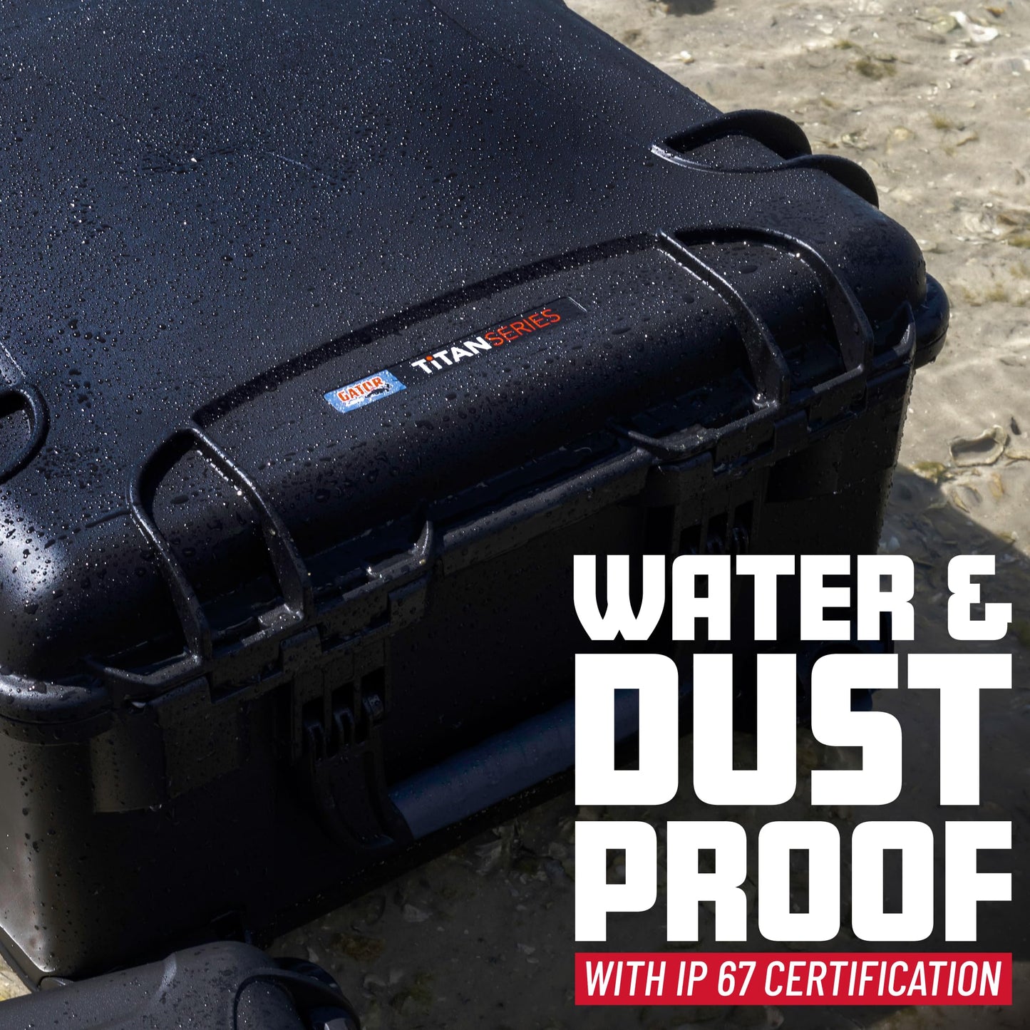 Gator Cases Titan Series Waterproof Utility/Equipment Case with Diced Foam Insert, 13.8" x 9.3" x 6.2" (GU-1309-06-WPDF)
