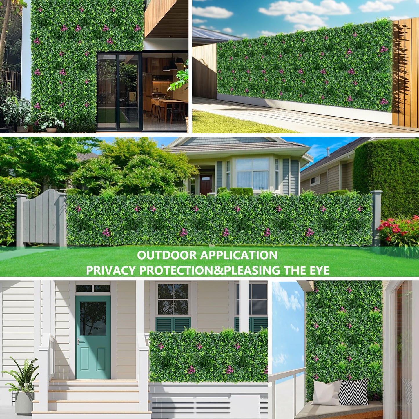 Grooy Boxwood Roll Panels, Grass Wall 40"x120"(33.33 SQFT), Grass Backdrop, Privacy Screen, Sun Protected Green Wall Decor for Outdoor, Indoor, Garden, Backyard and Décor