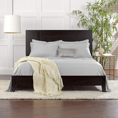 Pure Bamboo Twin Sheets - Luxuriously Soft 100% Organic Viscose Bed Sheet Set | Silver Pearl, Double Stitching