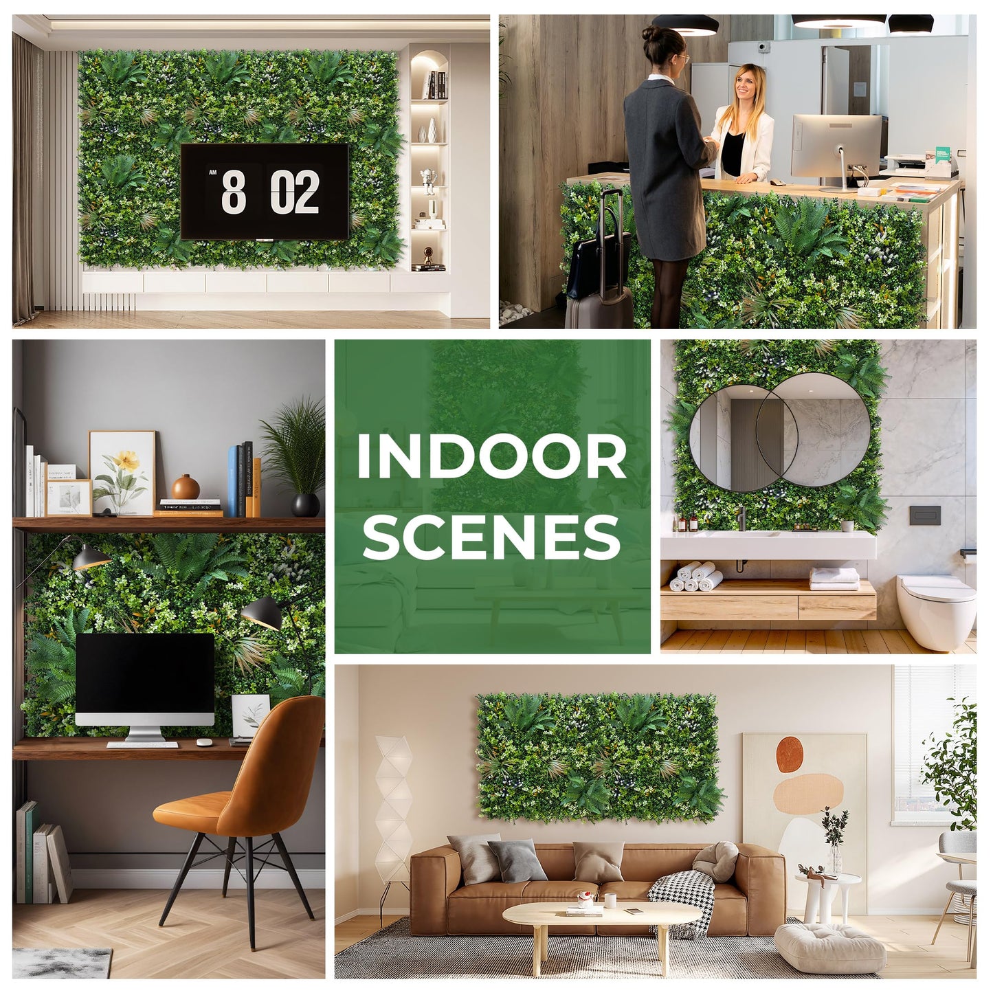 BHXCL Artificial Greenery Grass Wall Panels: 40x120 Inch UV-Anti Faux Boxwood Roll Panels,Indoor and Outdoor Ivy Plant Privacy Fence Screen for Balcony,Garden, Patio Decor
