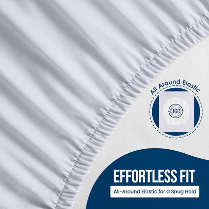 Utopia Bedding Twin Size Mattress Protector - Waterproof Terry Cover with Deep Pockets | Soft & Breathable White
