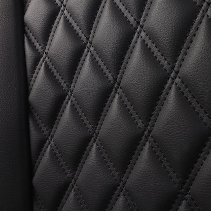 JOJOBAY Car Seat Covers for Dodge Ram,Fit 2009-2025 1500/2500/3500 HD Pick-up Truck,Crew,Regular,Quad,Mega Cab,Waterproof Synthetic Leather Seat Covers(5PCS-Full Set,Black)