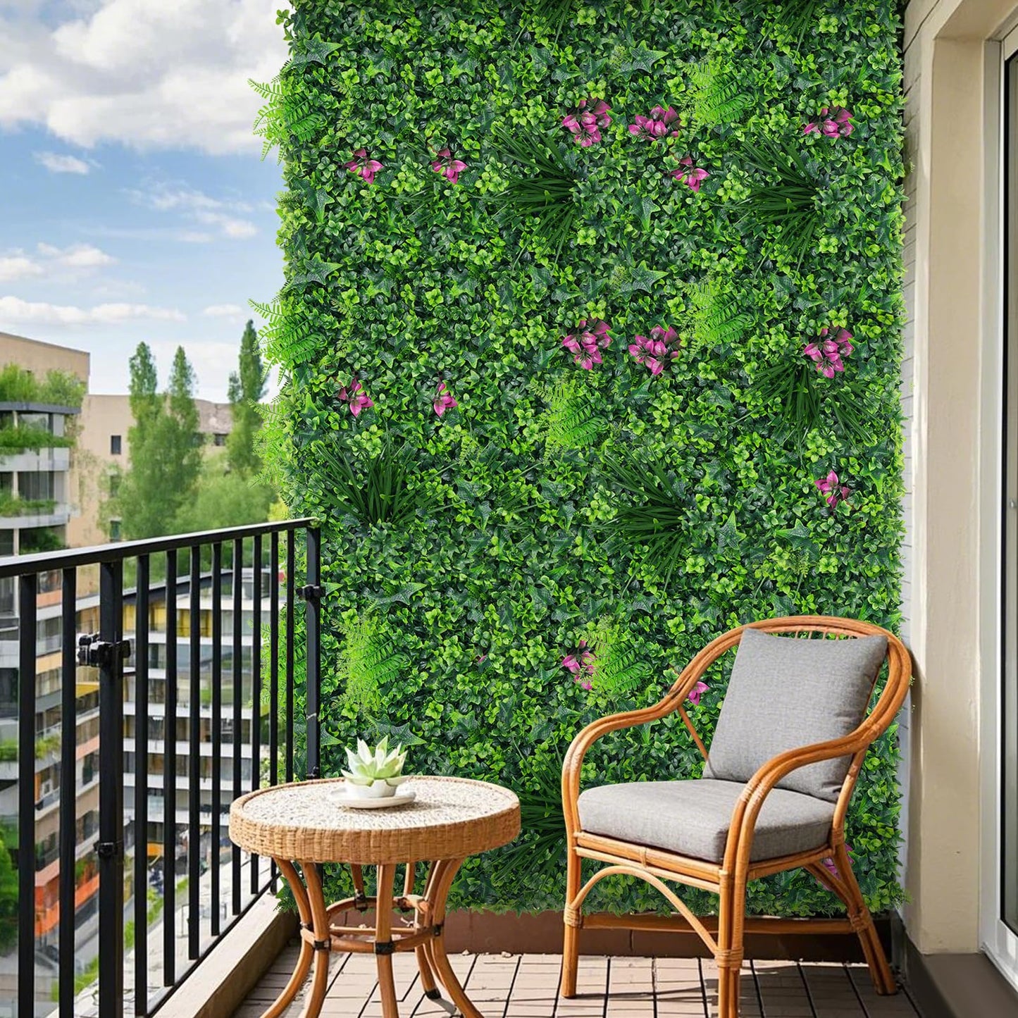 Grooy Boxwood Roll Panels, Grass Wall 40"x120"(33.33 SQFT), Grass Backdrop, Privacy Screen, Sun Protected Green Wall Decor for Outdoor, Indoor, Garden, Backyard and Décor